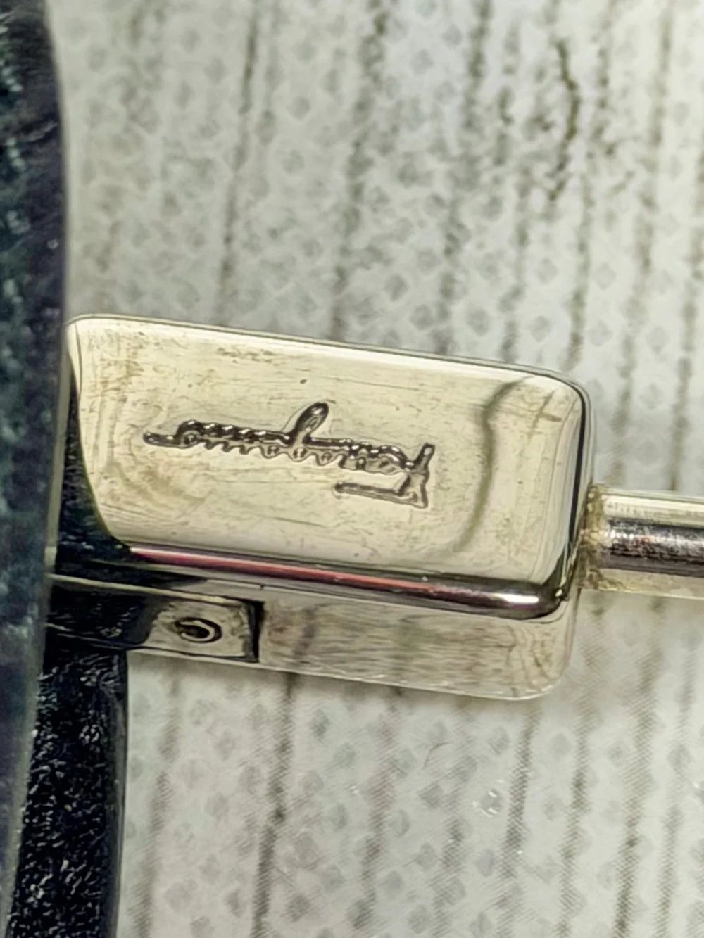 PRE LOVED Salvatore Ferragamo Gancini-embossed mini pouch